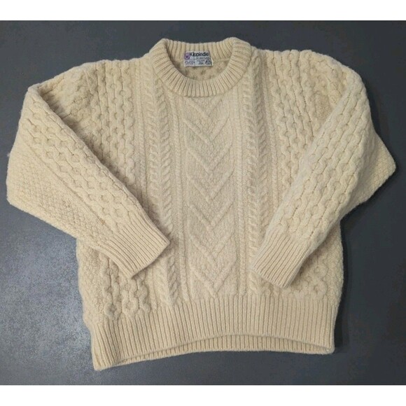 Women's Kilspindie 100% Pure Wool Sweater Ivory Size Large (Fits small) READ - Picture 1 of 8